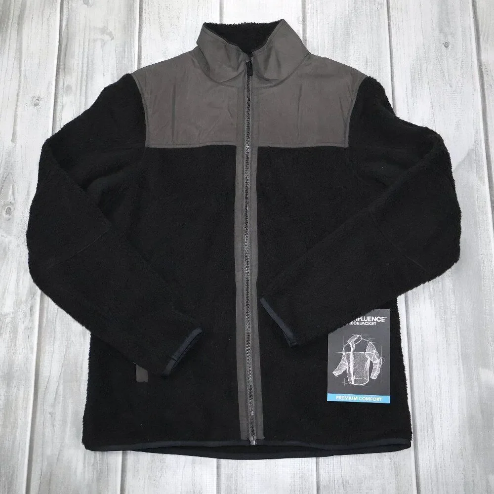 NEW KUHL Konfluence Fleece Jacket Men's Medium Full Zip Raven Carbon Black Gray
